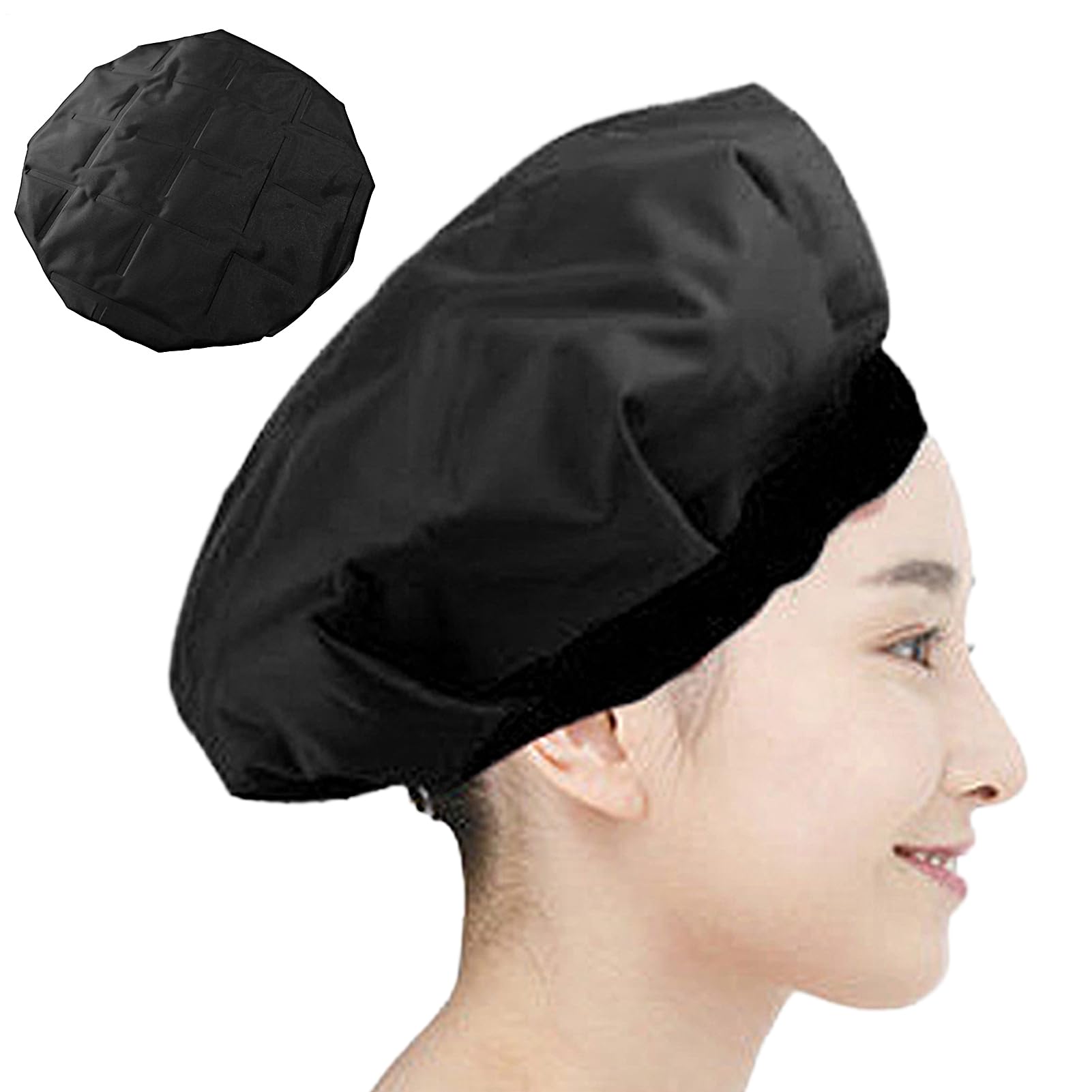 Gorro térmico para microondas de acondicionamiento profundo,Sombrero térmico inalámbrico de acondicionamiento profundo,Sombrero para el cuidado del cabello | Gorro de gel para microondas, gorr