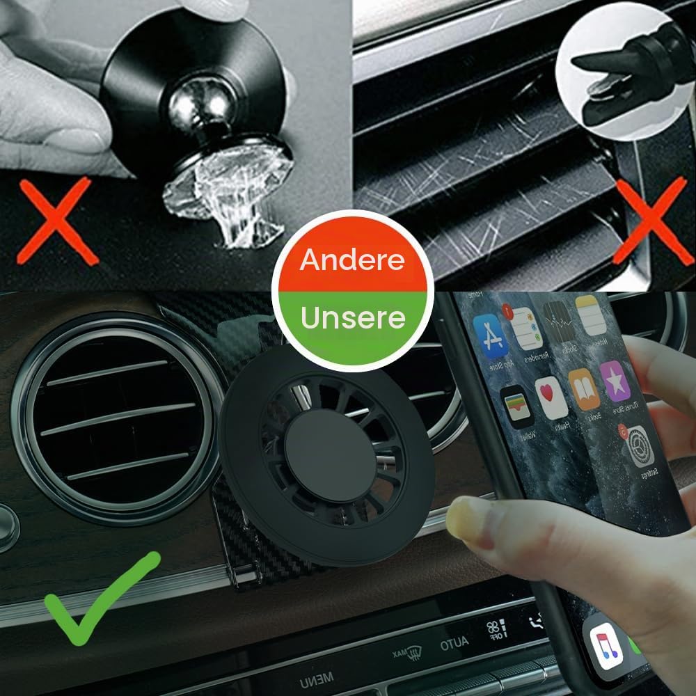 BEERTE Passend für Magsafe Kfz-Halterung für Mercedes Benz E-Klasse 2016–2022, CLS-Klasse 2018–2022 [20 Starke Magnete] Magnetische Handyhalterung für iPhone 15, 14, 13, 12,