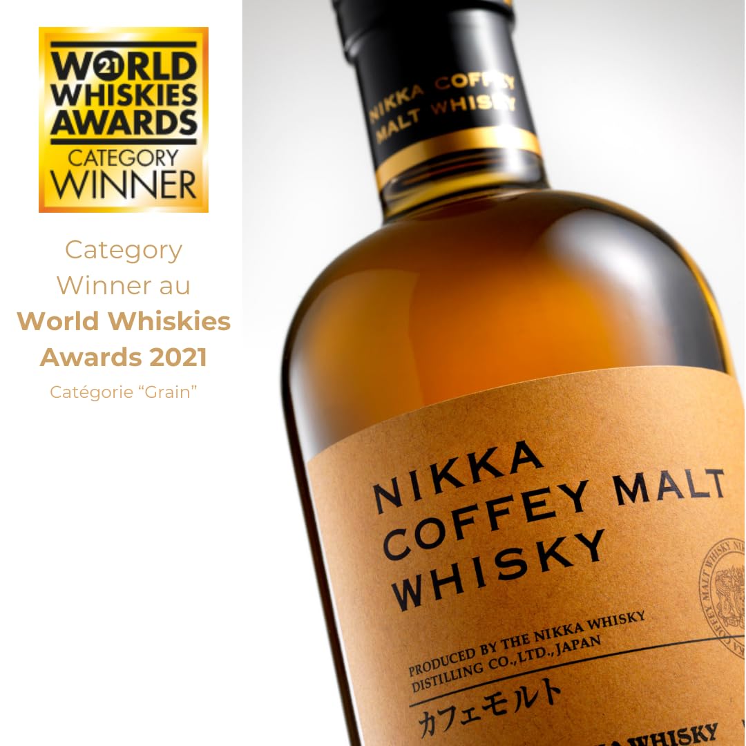 NIKKA - Coffey Malt, Whisky Japonais, Single Malt - Origine : Japon - Notes d'Agrumes & Poires - 45 % Alcool - 70 cl - 3