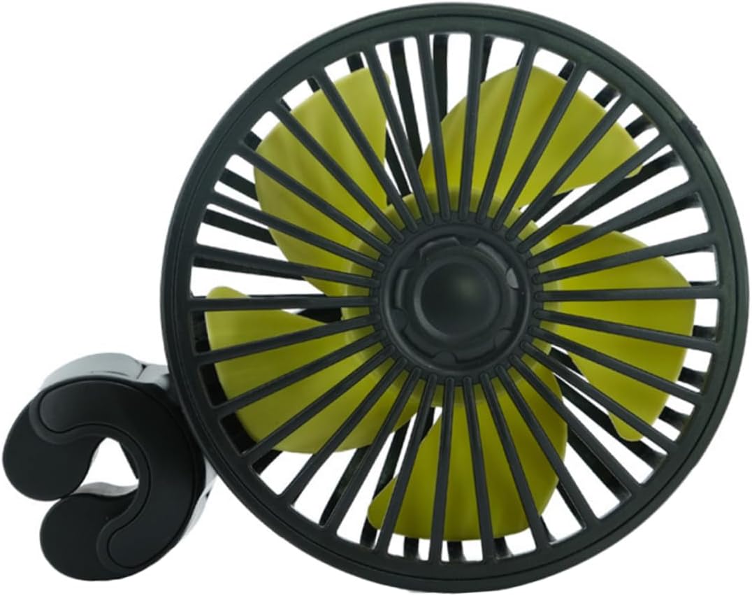 Homoyoyo Usb Electric Car Fan For Rear Seats Compatible Most Vehicles Headrest Clip Practical And Stable Design For Indoor Cooling And