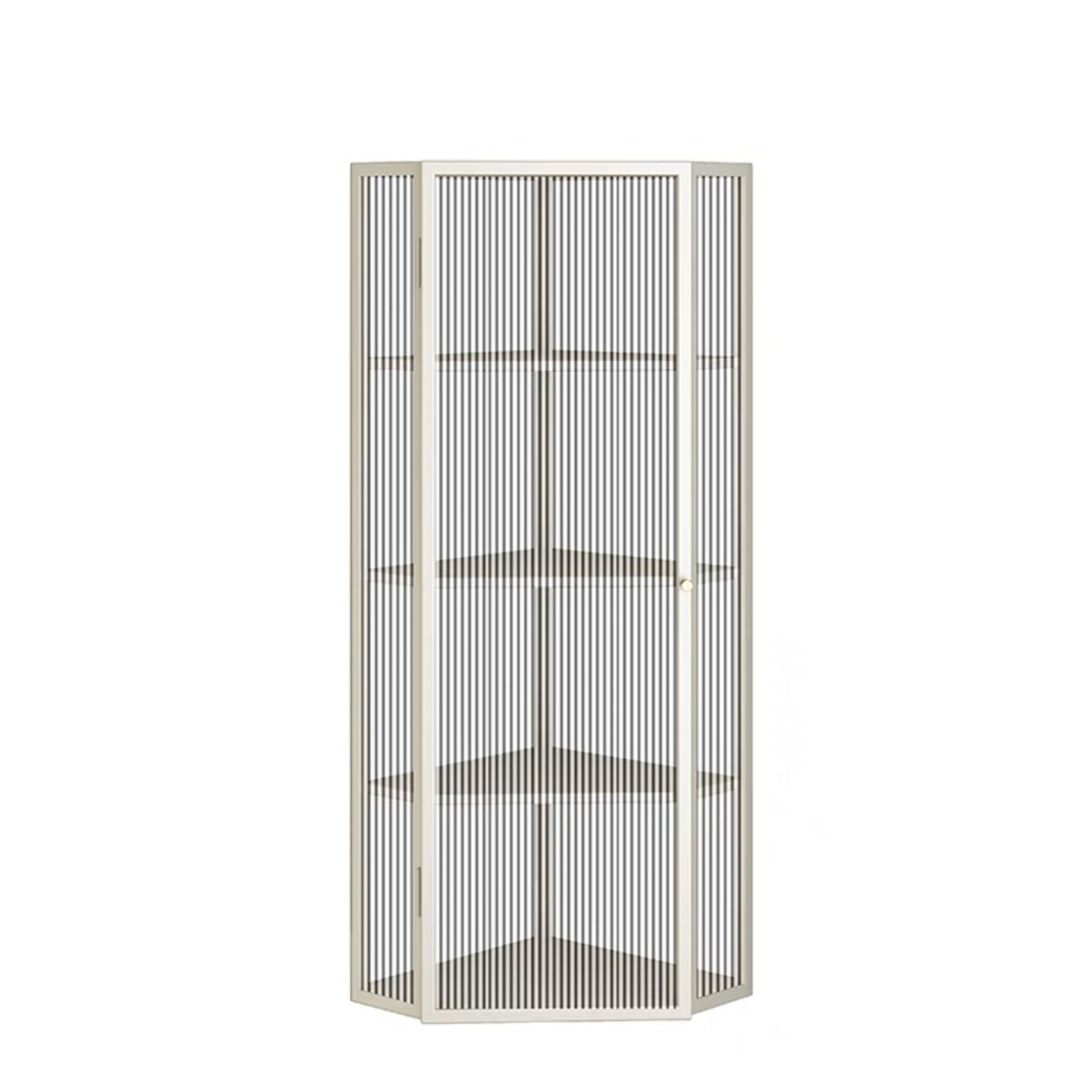 Meuble d'angle avec porte vitrée pour organiser la cuisine et la douche