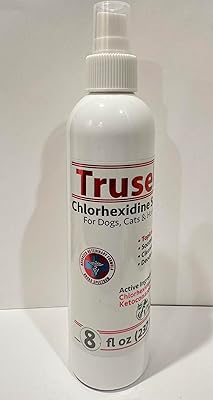 Truseb All Natural Chlorhexidin Sprays Chlorhexidine Spray for Dogs, Cats & Horses with Aloe Vera USA
