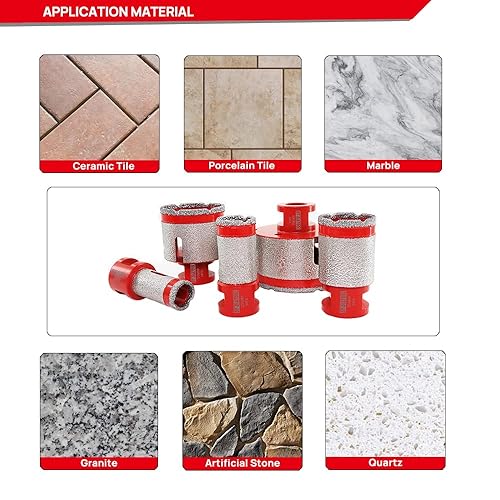 Miniatura 6 de DT-DIATOOL Broca de núcleo de diamante de 1 pulgada con fresado de diamantebroca de dedo para perforar agujeros de ampliación de azulejos de