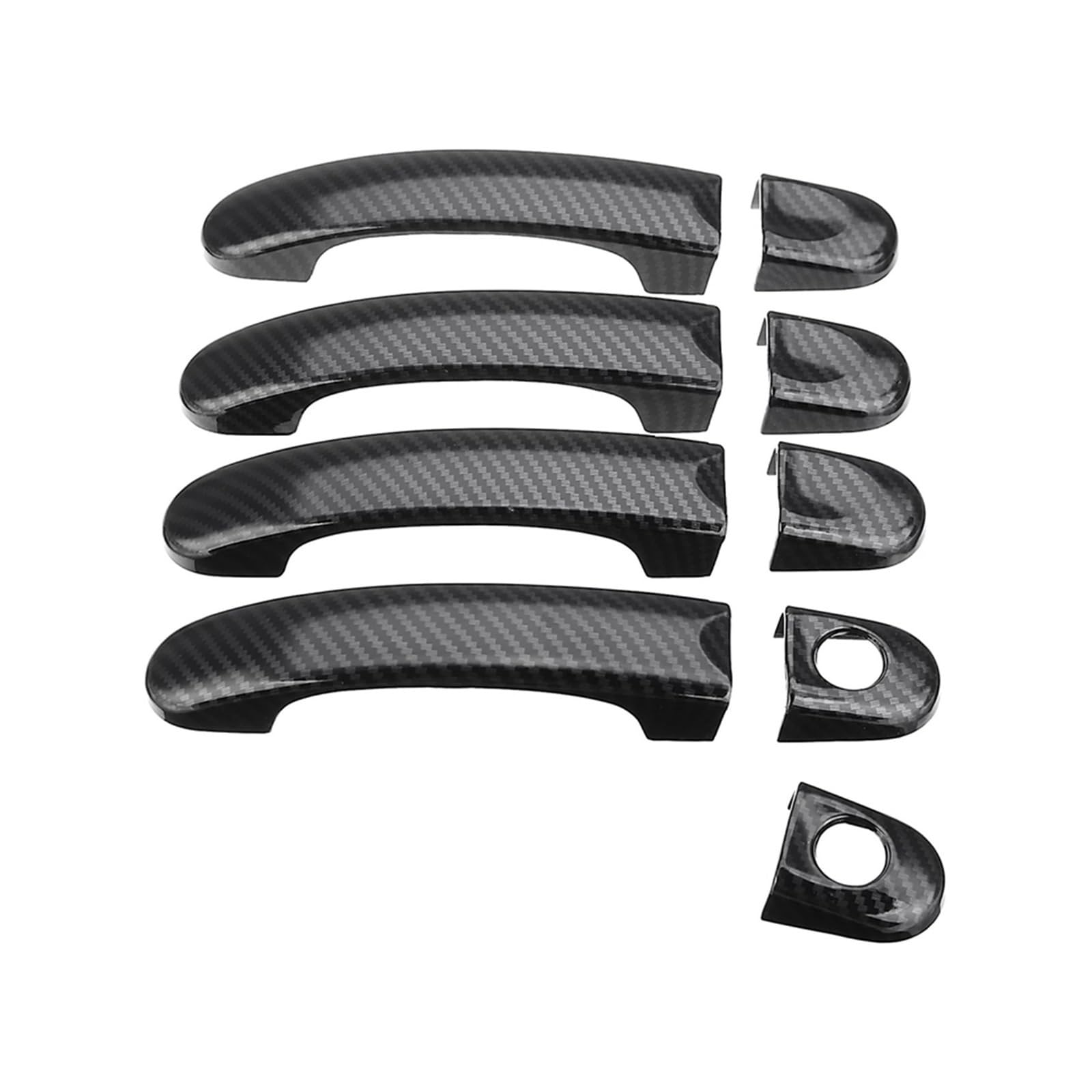 Drezzo Car Exterior Door Handle 9Pcs Set ABS Door Handle Covers Trim for Transporter T5 T6 for Caddy for Van 2003-2015