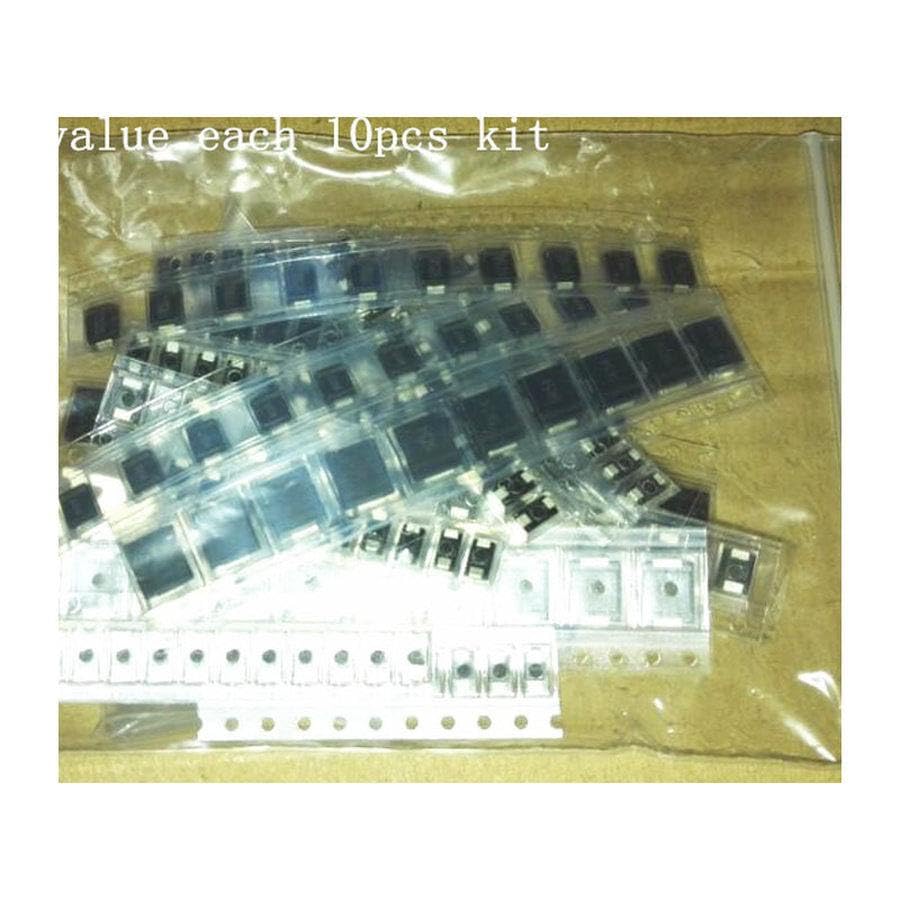 19values 10pcs SMD Schottky Diode Pack 30~100V Diode Kit Repair and Research SS34 SS36 SS210 SS16 SS24 SS12 SS14 SS26 SS310