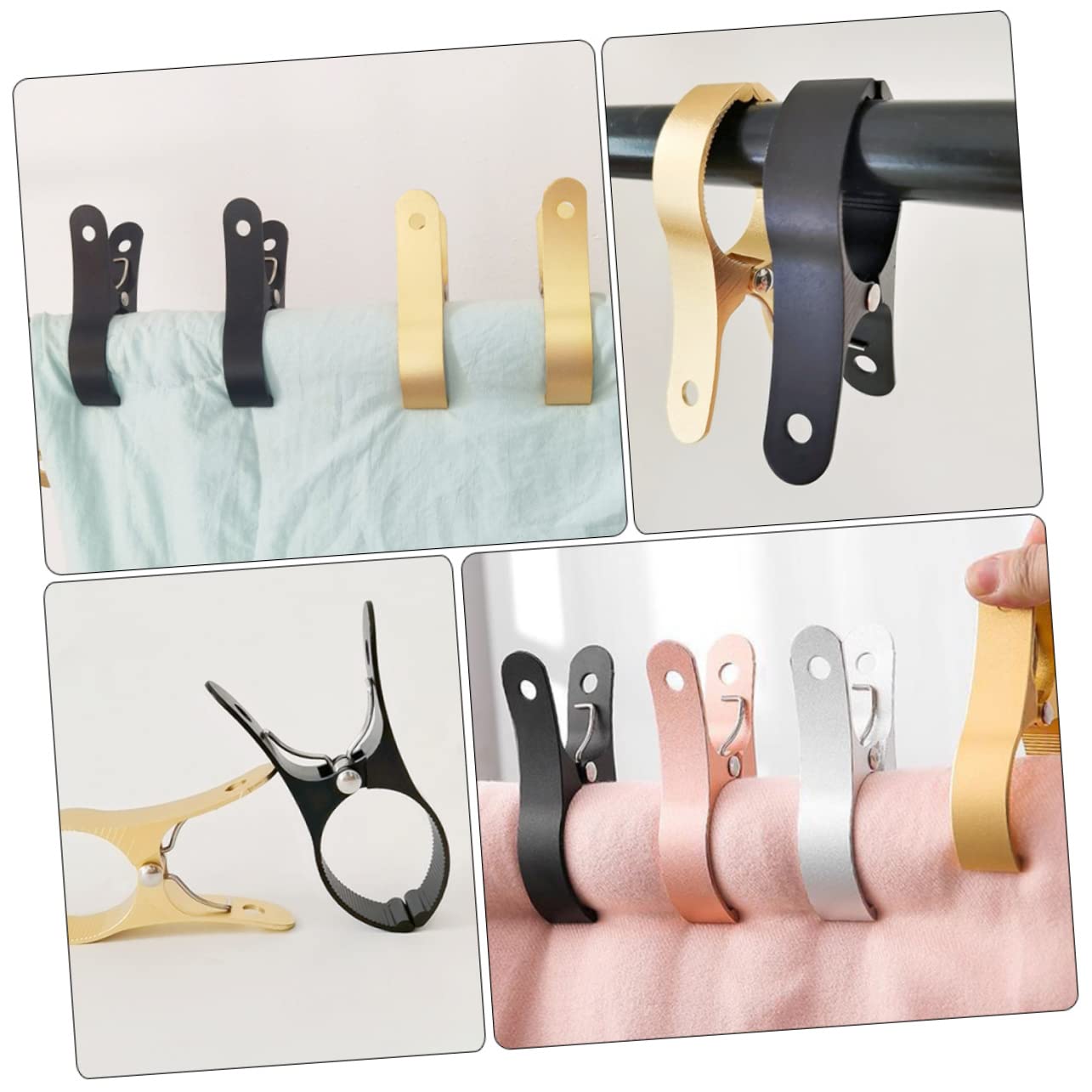MAGICLULU 6 Pz Molletta Antivento Calzini Da Esterno Mollette Pesanti Clip Per Vestiti Sedie All'aperto Fermagli Per Bucato Metallo Lavanderia Lega Di Alluminio Vacanza