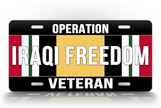 SignsAndTagsOnline Operation Iraqi Freedom Veteran License Plate Patriotic Auto tag Iraq War Vet