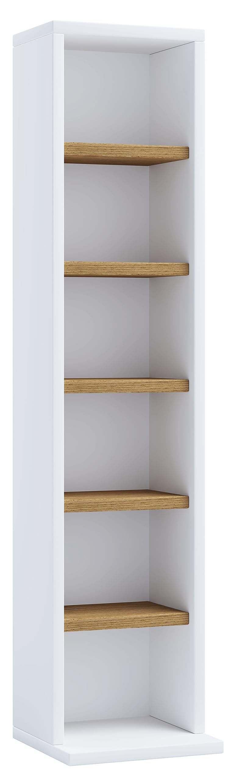 VCM Holzregal stehend | platzsparender CD Schrank für 102 CDs oder 36 DVDs | Maße: H. 92 x B. 21 x T. 20 cm | Elegantes DVD Regal stehend | Blu-Ray Regal | CD Regal - Elementa