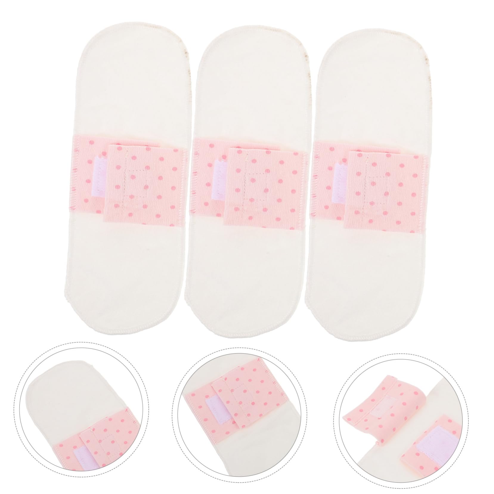 FOMIYES 5 Set Di Assorbenti Lavabili in Cotone Riutilizzabili Per Donne Portatili Comodi 3 Pezzi*5