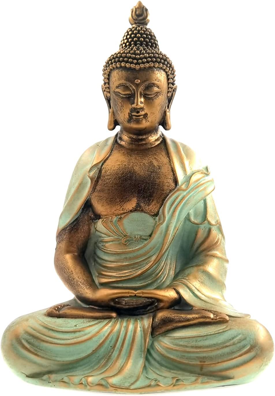 Buddha Statue Buda Gold 7.5" Buddha Statues for Home Decor,Meditation Buddah Statute Decor,Buddah Statute Zen Decoration