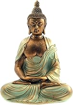 Angel Shine Buddha Statue Buda Gold 7.5'' Buddha Statues for Home Decor,Meditation Buddah Statute Decor ,Buddah Statute Zen Decoration, White (ASBG2)