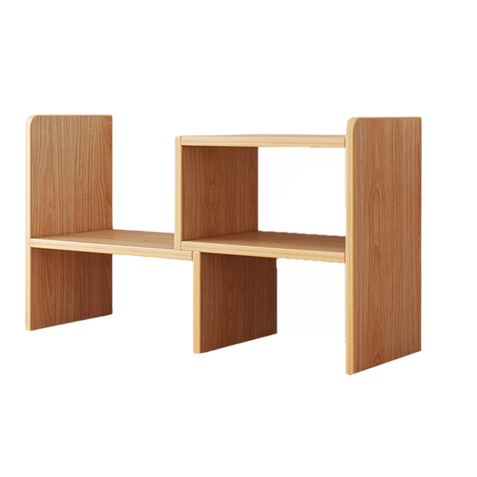 Buxuaaaa Space Efficient Wood Desktop Shelf Adjustable Bookshelf Book Rack Expandable Display Organizers for Decoration Storage Rack