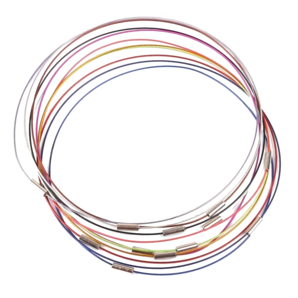 Naszyjniki, wisior, naszyjnik typu Choker, naszyjnik typu Choker naszyjnik z pamięcią drutu Choker sznurek naszyjnik ustalenia mieszana stal do wyrobu biżuterii DIY 46cm 12szt