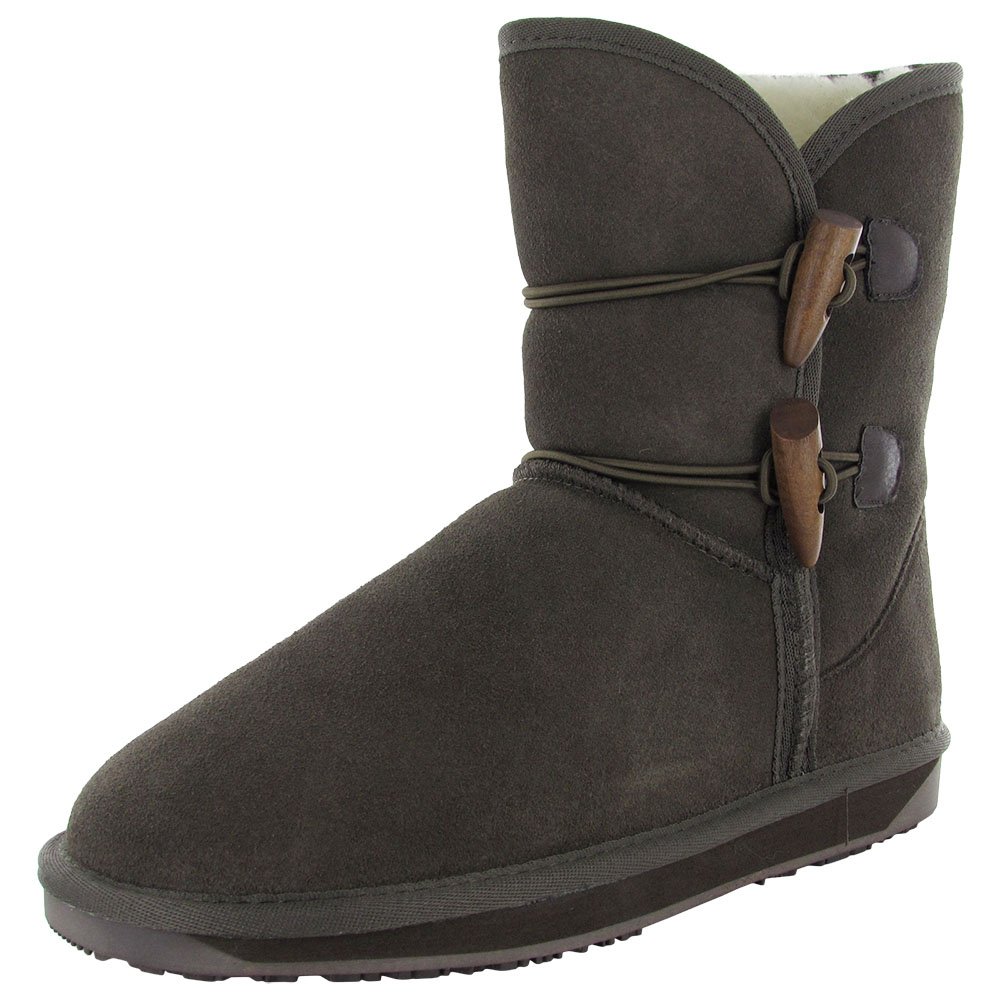 Womens Alexa Suede Toggle Button Winter Boot Shoe, Smokey Grey, US 9