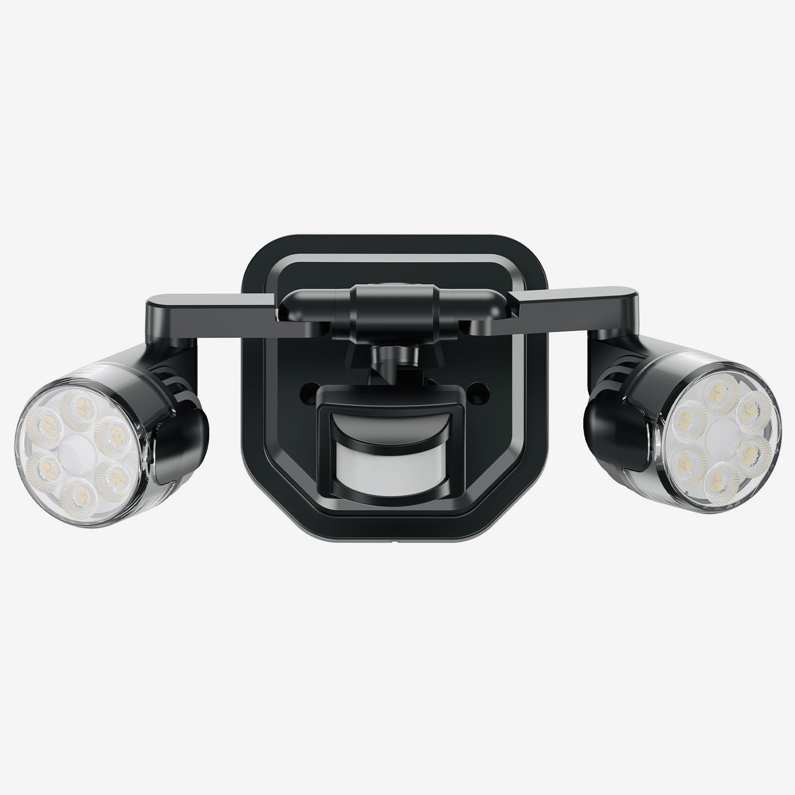 OREiN 450° Adjustable Outdoor Security Light with 3 Joints Each Arm, 2500LM 180°/40FT Motion Sensor Outdoor Lights, Dusk to Dawn Flood Light IP65 Waterproof for Garage/Garden/Door, Black (Hardwired)