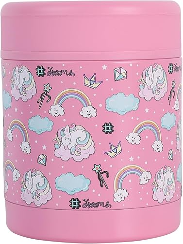 Contenedor de comida aislado de 12 onzas con aislamiento al vacío para sopa termo para alimentos calientes y fríos, lonchera de acero inoxidable a