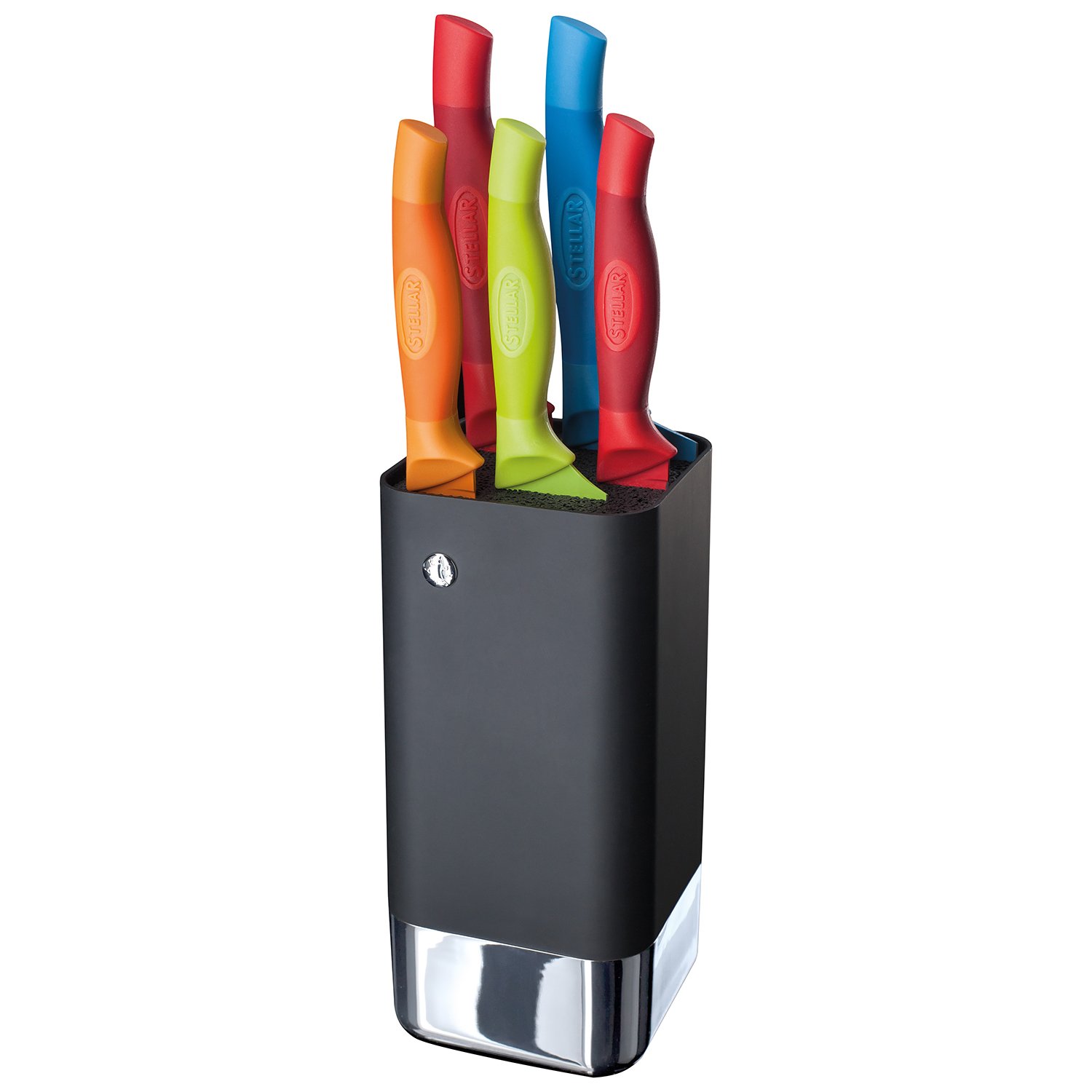 Stellar Horwood SH60L 5 PCE Knife Block Set, Black