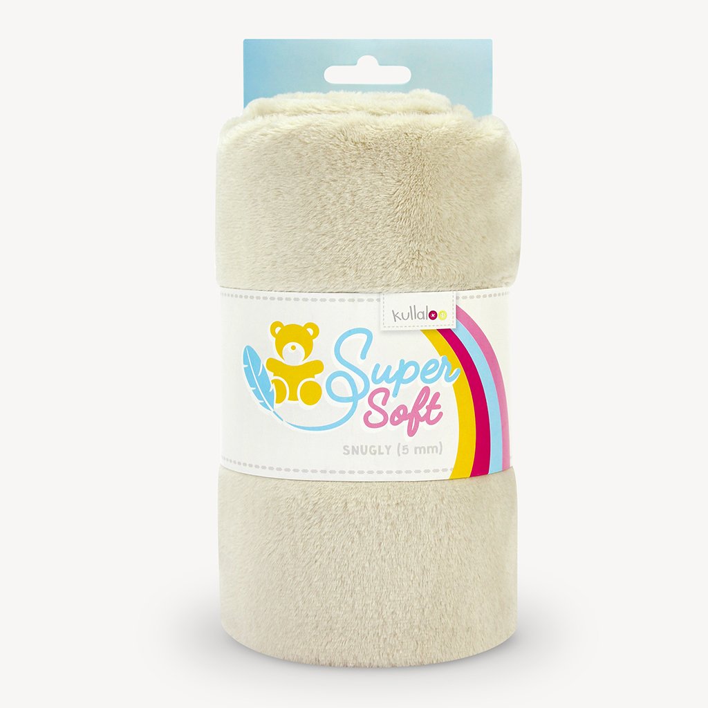 kullaloo Supersoft SNUGLY SB-Pack Plüschstoff Minky, spielzeugtauglich, latte