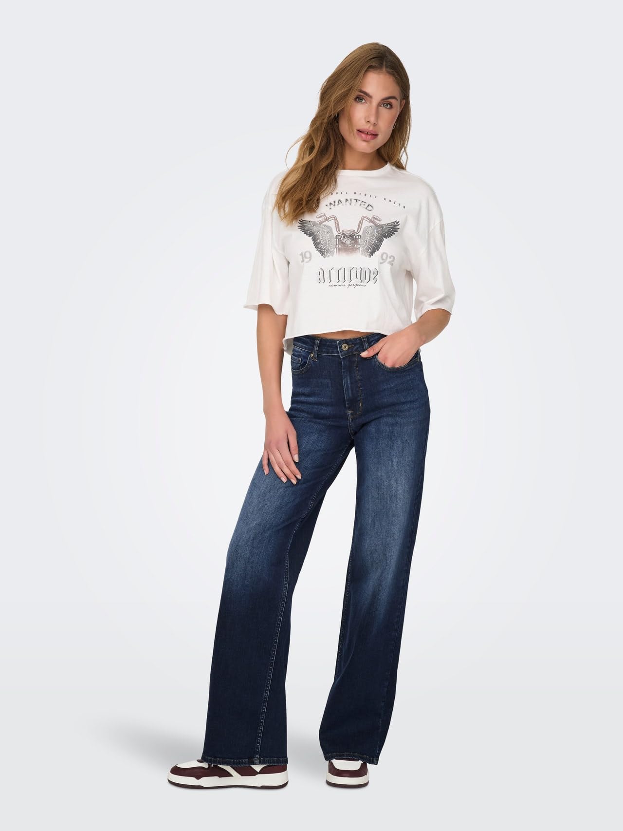 Only ONLMADISON Blush HW Wide DNM CRO372 Noos Femme | Jeans