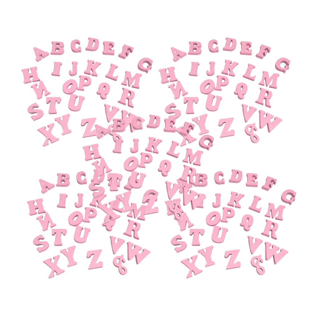 Targa Legno Con Lettere Alfabeto - Decorazione Rosa Per Porta Camera Bambini, Nomi E Feste - Foto 8