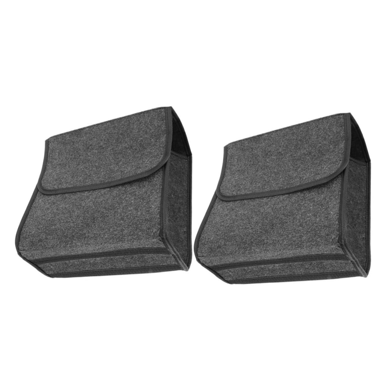 Organisateur de voiture pliable feutre rangement coffre auto boîte de stockage accessoires 2 pièces