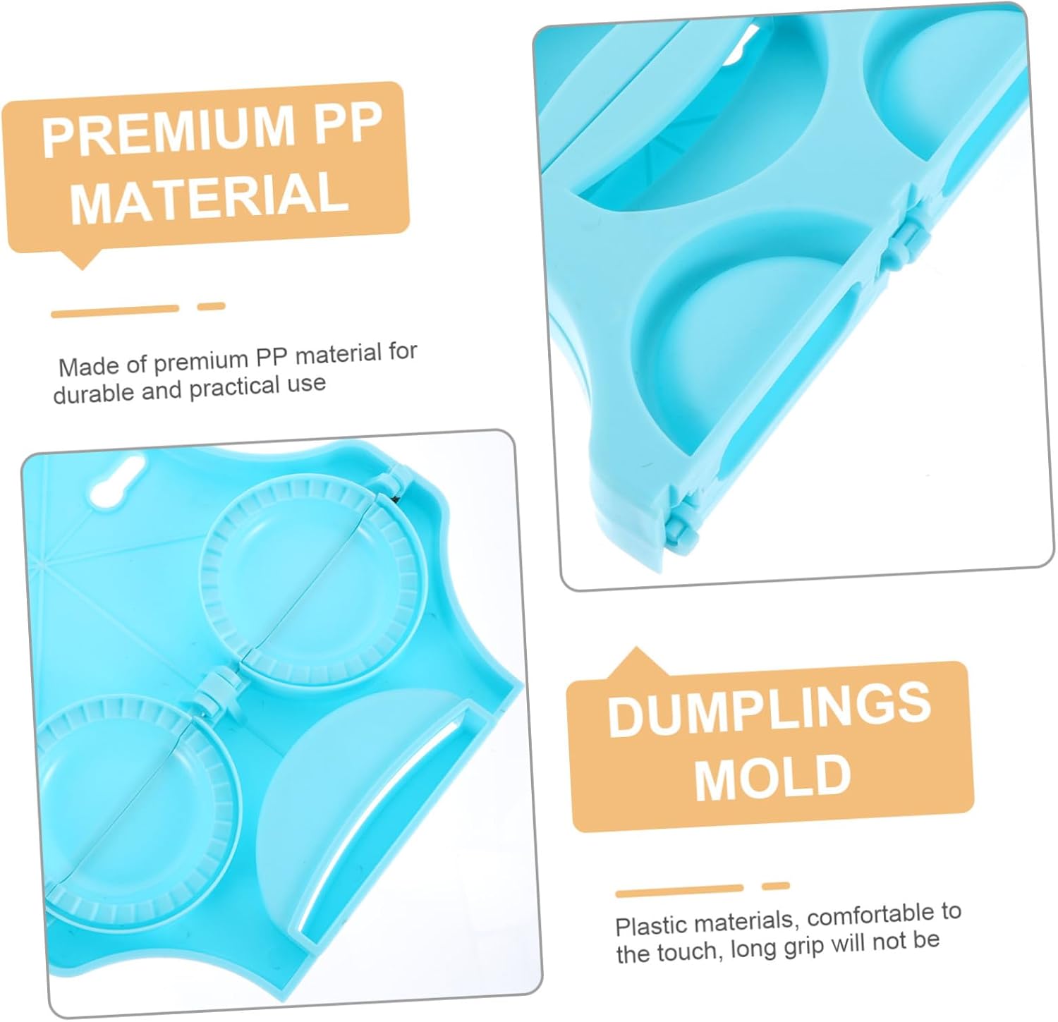 Blue PP Dumpling Skin Press Tool Set for Children, 4 Pack