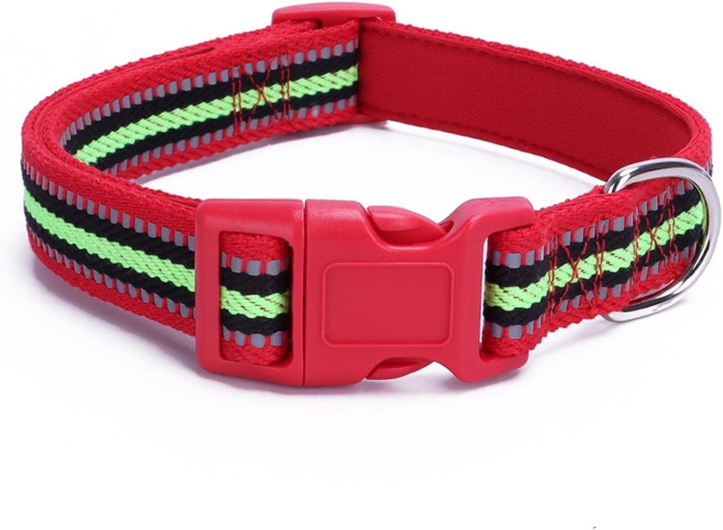 Collari per Cani, Collare tattico for Cani, Collare Riflettente Carino, Largo e Resistente con Fibbia di Sicurezza for Qualsiasi Razza(Red,X Large)