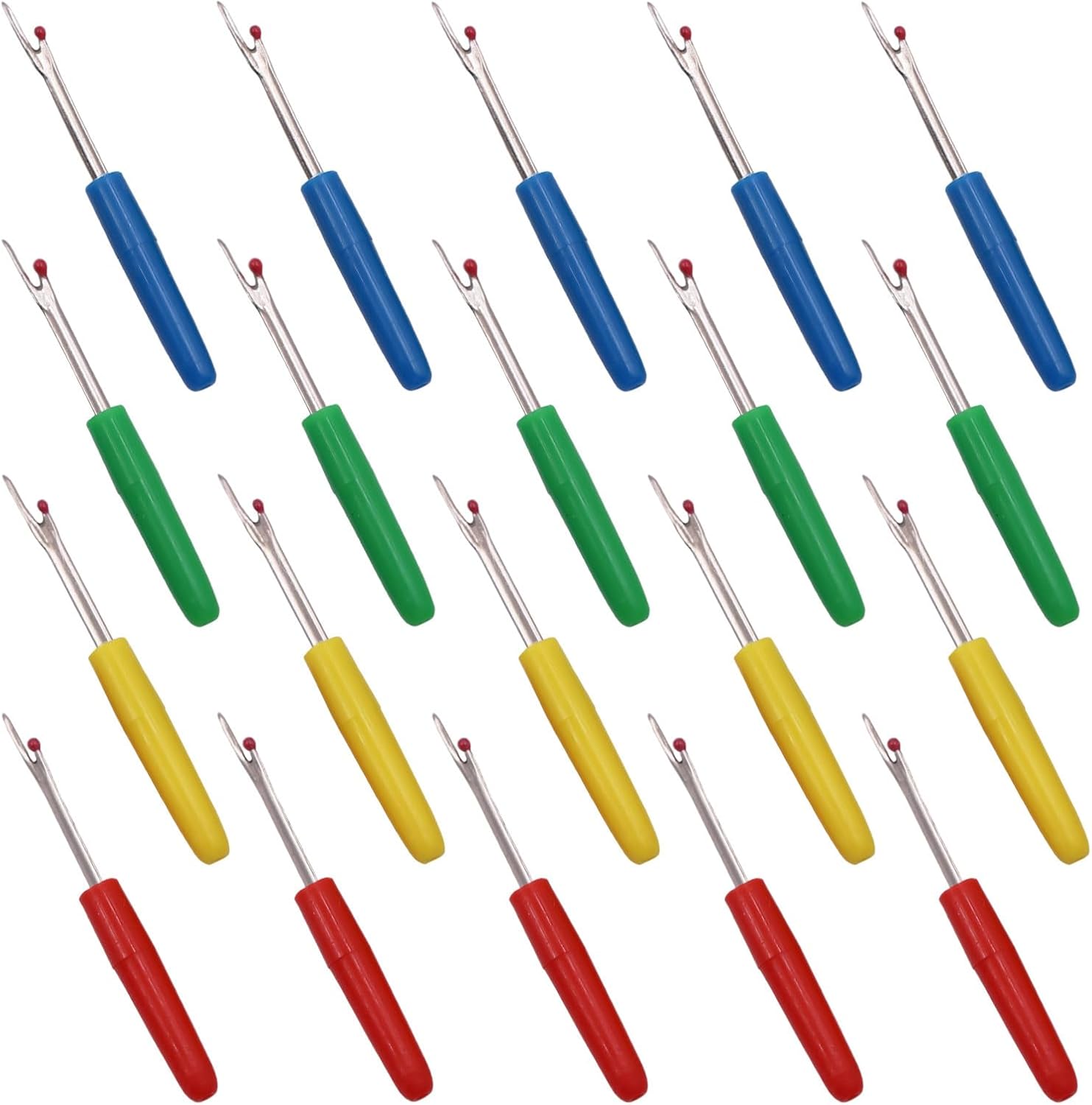 Alipis 20pcs Embroidery Seam Rippers Thread Puller Tool Small Size Mixed Colors for Sewing Crafting Unpicking and Stitch Removal Random Color