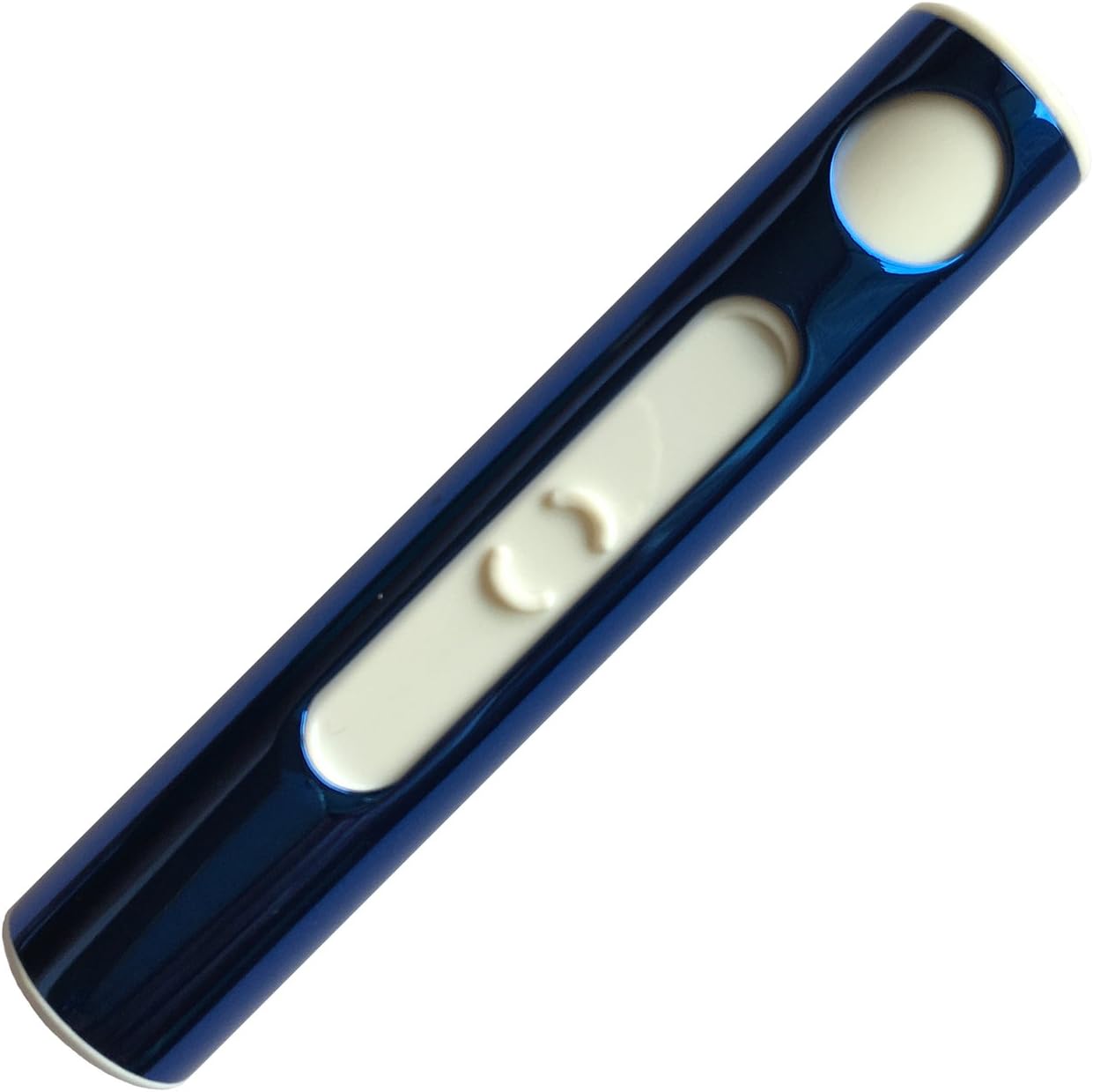 Mini Rechargeable Windproof Long Battery Life no Gas Electronic Lighter with USB Charging Cable flameless Safe Portable Slim Cigarette Lighter Set (Blue)