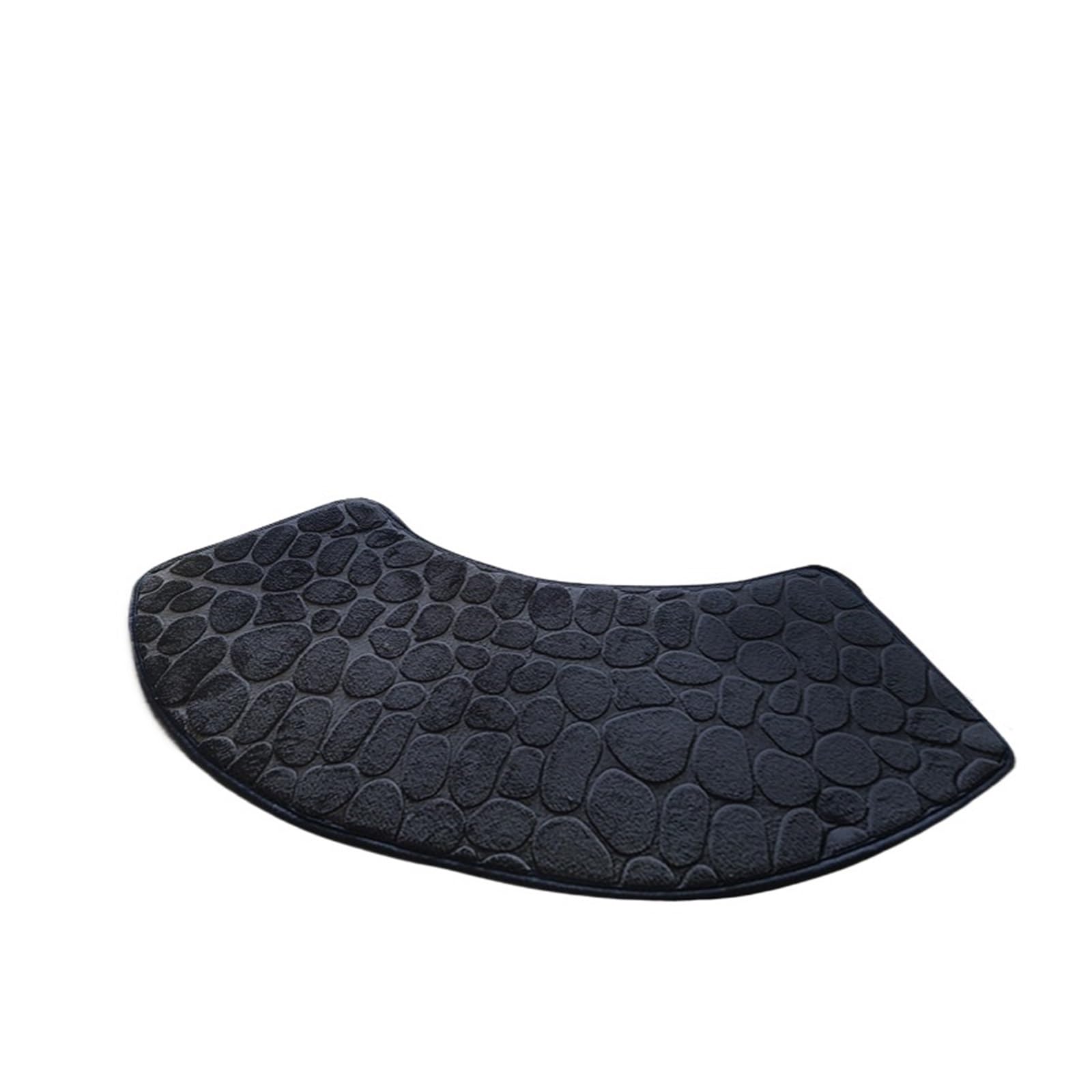 Curved Shower Mat Bathroom Mat Curve Foot Curved Bath Non-Slip Absorbent Floor Toilet Shower(Color 1)