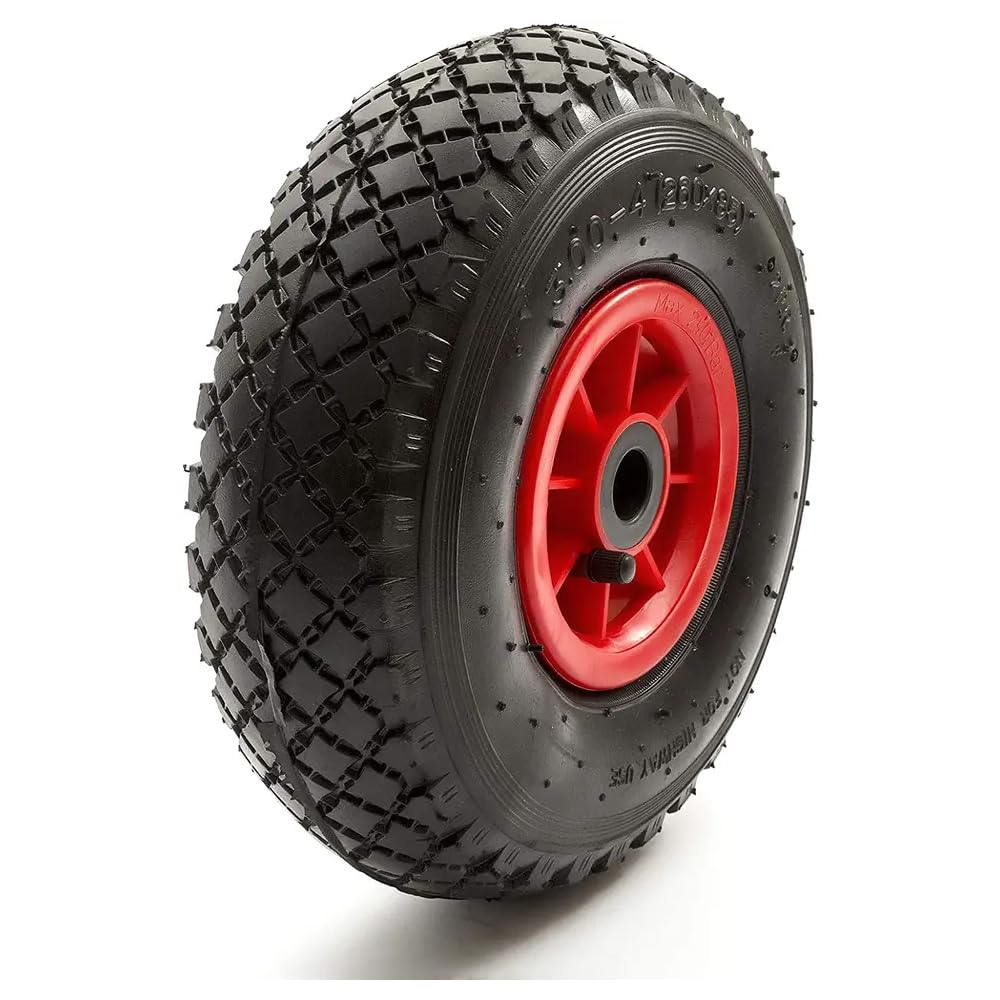 Rueda Carretilla Sacos Neumática de Aire Llanta plástico 20 mm. (1 Unidad)