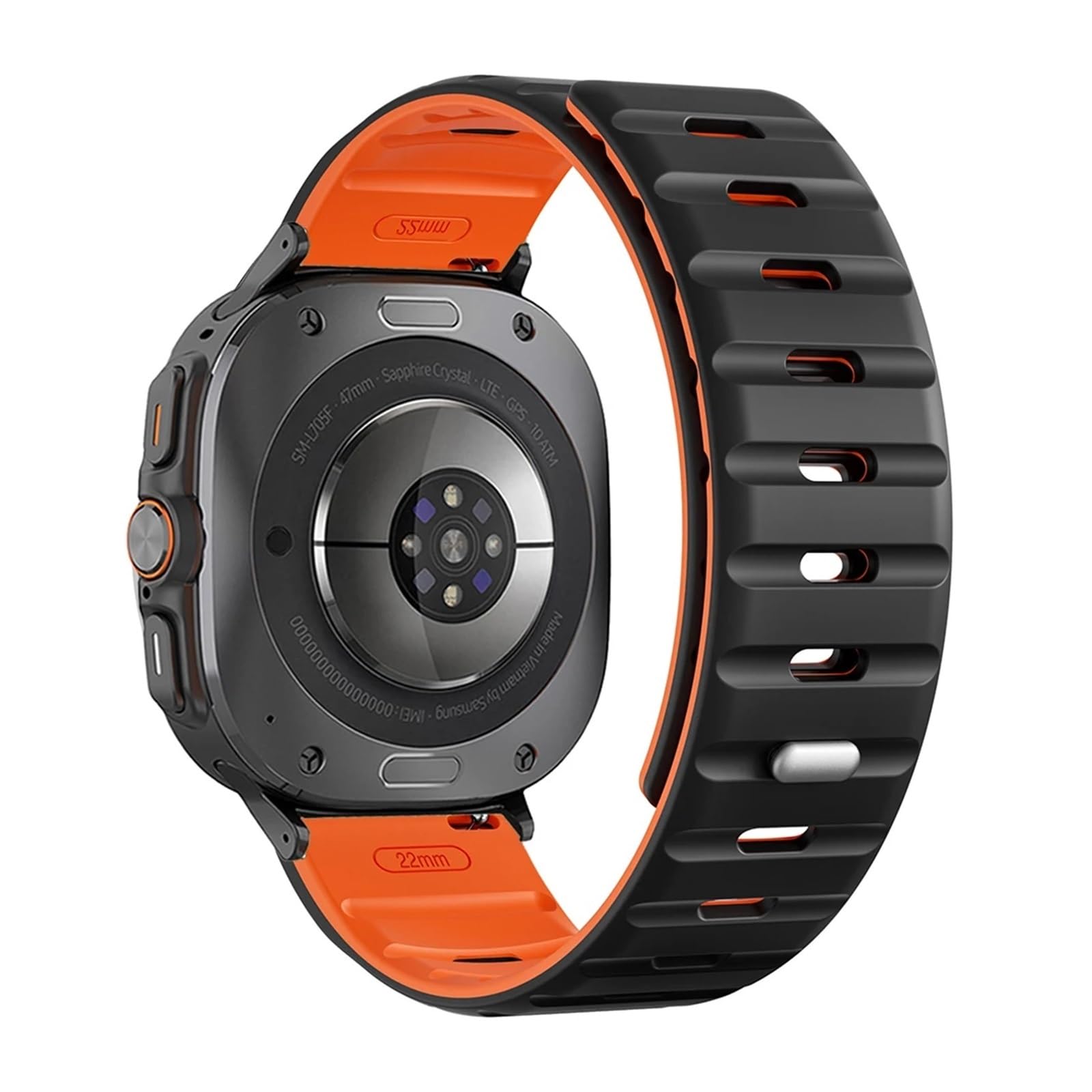 BIK Pasek magnetyczny do Samsung Galaxy Watch Ultra 47 mm męski miękki silikonowy pasek do Samsung Ultra 7 ULTRA 47 MM sportowy pasek Correa paski do zegarka
