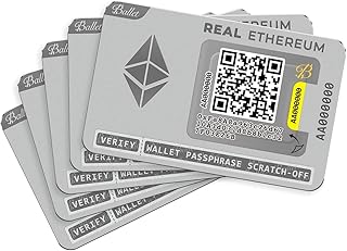 Ballet 5-Pack Real Ethereum (ETH) - The Easiest Crypto Cold Storage Card - Cryptocurrency Hardware Wallet with Multicurrency and NFT Support