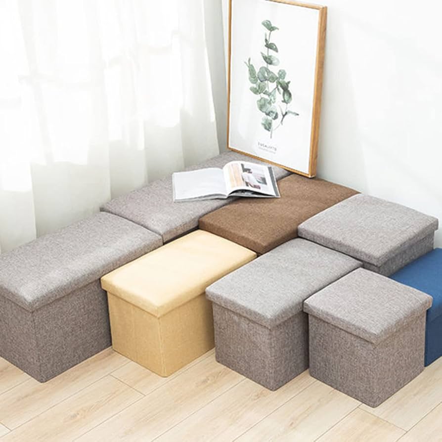 Amazon｜[SDGYS3G] オットマン 収納 収納スツール収納付 収納