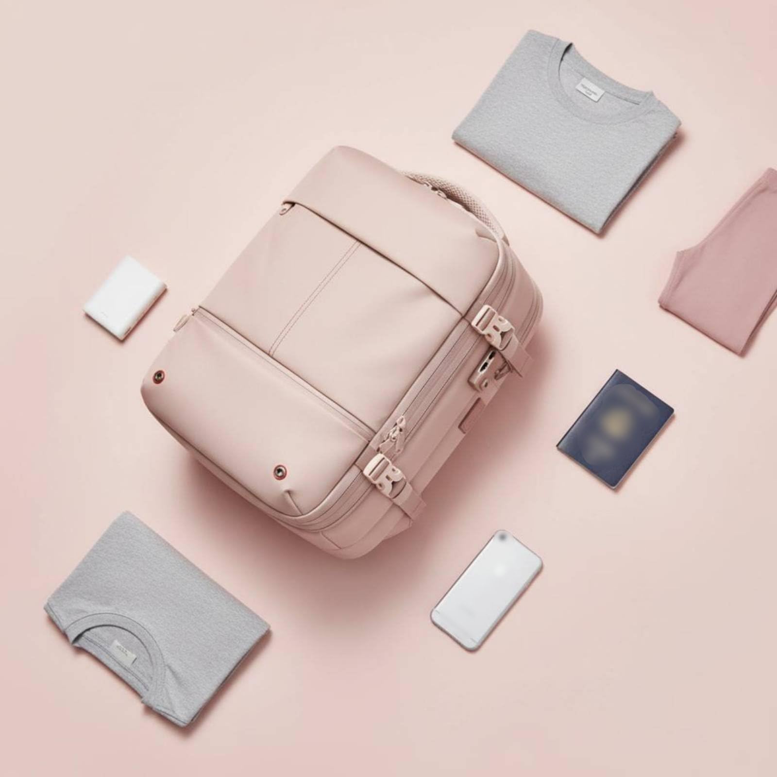 Baoblaze Zaino da Viaggio Donna Zaino Espandibile Zaino Compressione Zaino Impermeabile Accesso Ricarica USB E USB C Scomparti per Vestiti E Toilette Adatto per Weekend Palestra Treni Lavoro