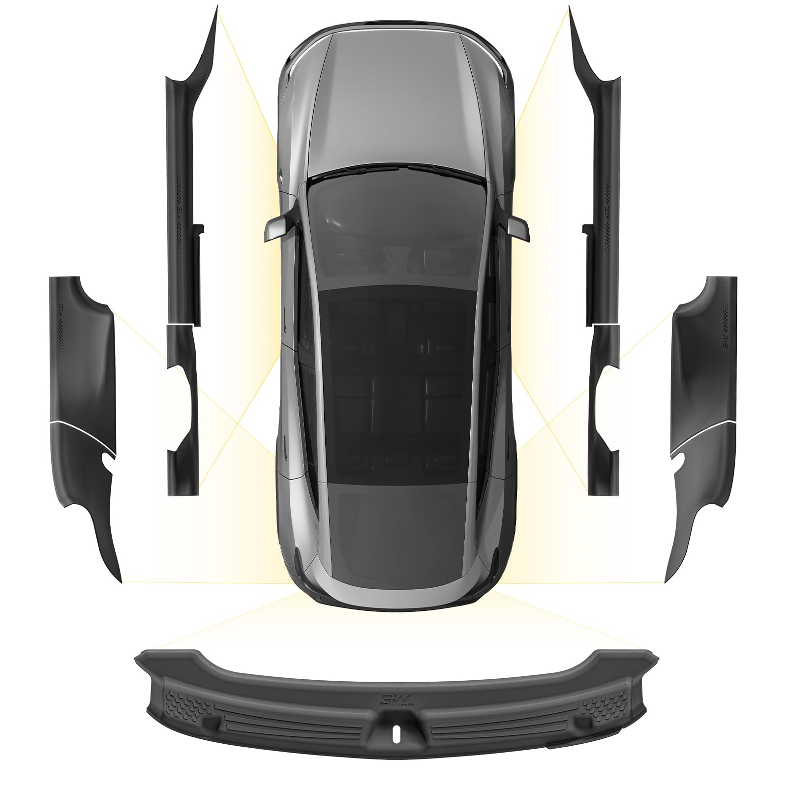 3W Progi drzwi pasujące do modelu 2025 2026 Tesla Model Y Juniper 5 szt