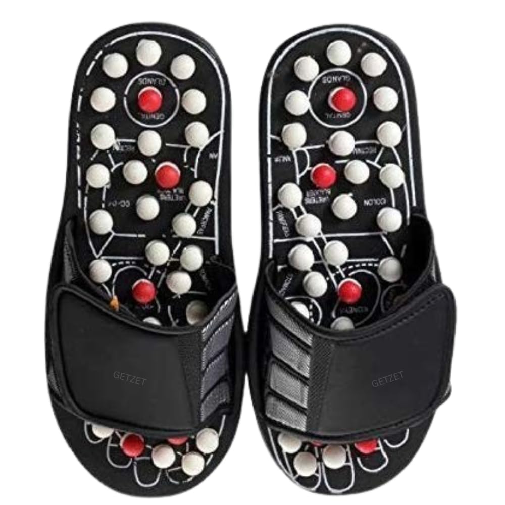 GETZET Yoga Paduka Manual Acupressure Magnetic Therapy Foot Massage Slippers Acupuncture Acupoint Massage Sandals Shoes, Reflexology Health Shoes for Men Women.