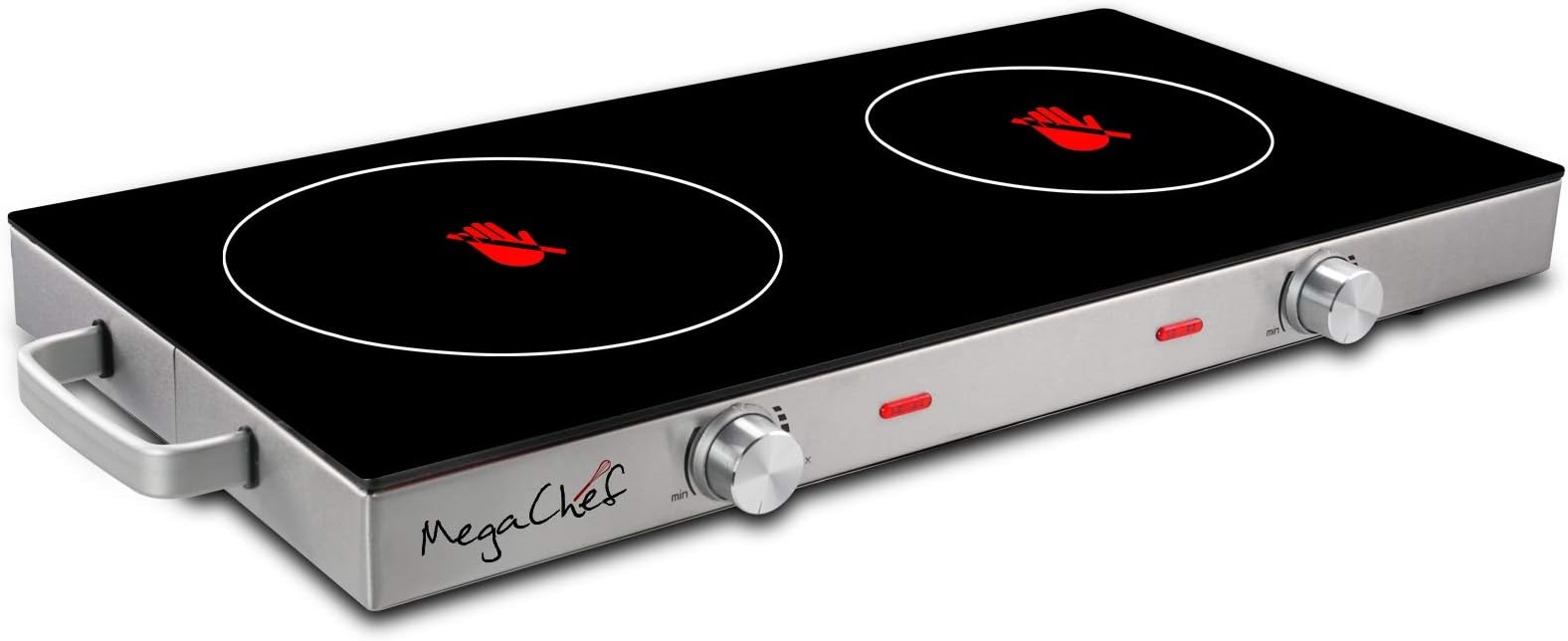 Ceramic Infrared Double Hob 63 cm Black