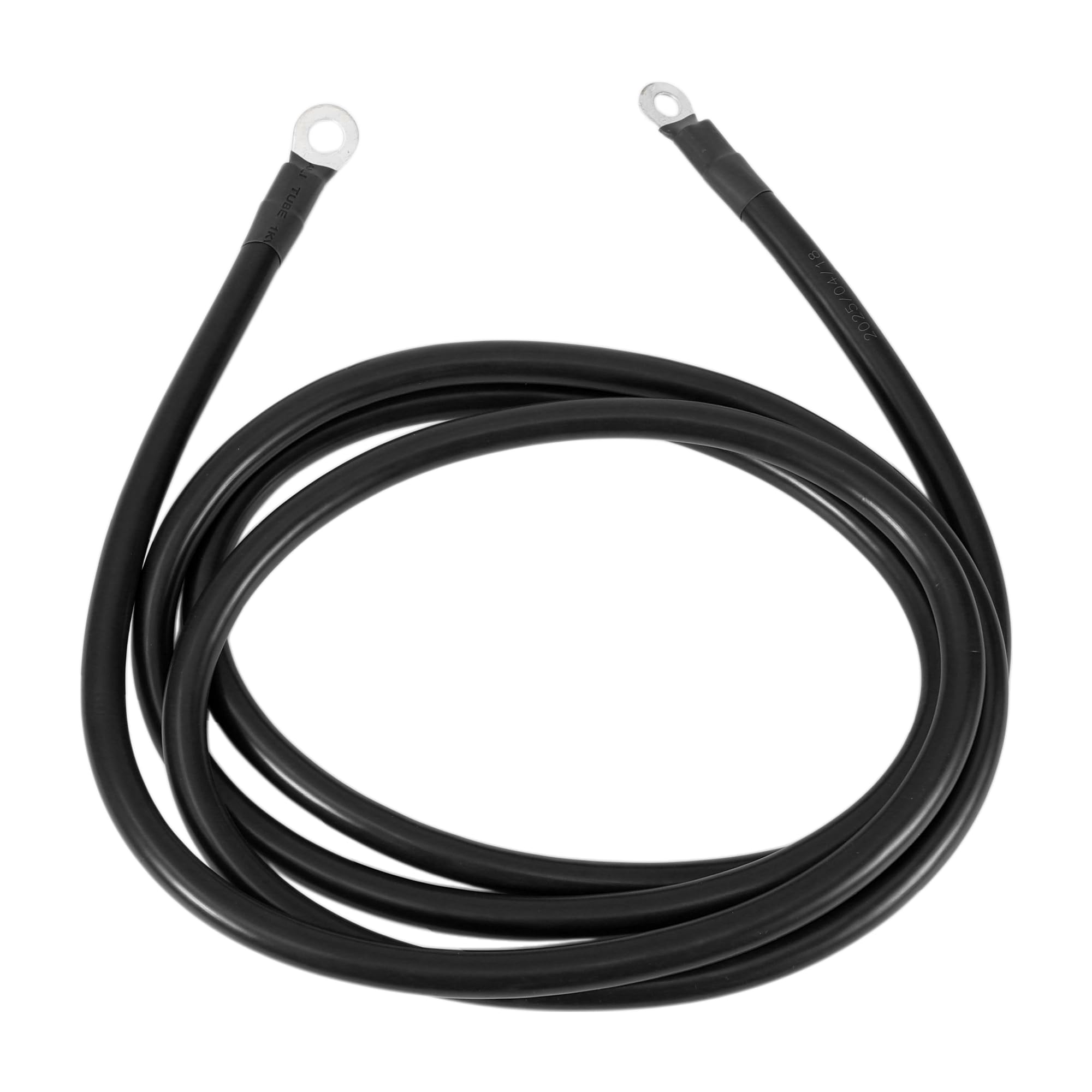 Partuto 240cm 2AWG Battery Inverter Cable 3/8" 5/16" Battery Cable Tinned Copper Black OT Type 1 Pc โ image 1