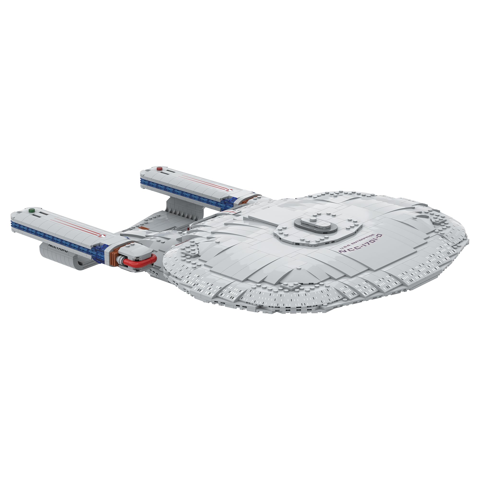 BlueBrixx – Star Trek USS Enterprise NCC-1701 D – Displaymodell/Großmaßstab –Bausatz mit 1971 Klemmbausteinen – 100% kompatibel – ORIGINAL-LIZENZ, 104184