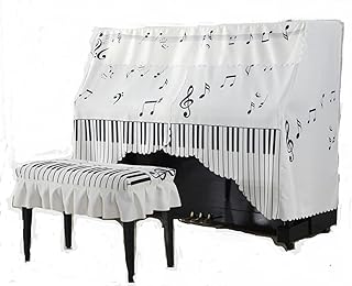 【G&C】音符柄ピアノカバー アップライトピアノ おしゃれ 子供部屋 防塵 汚れ防止 ピアノカバー