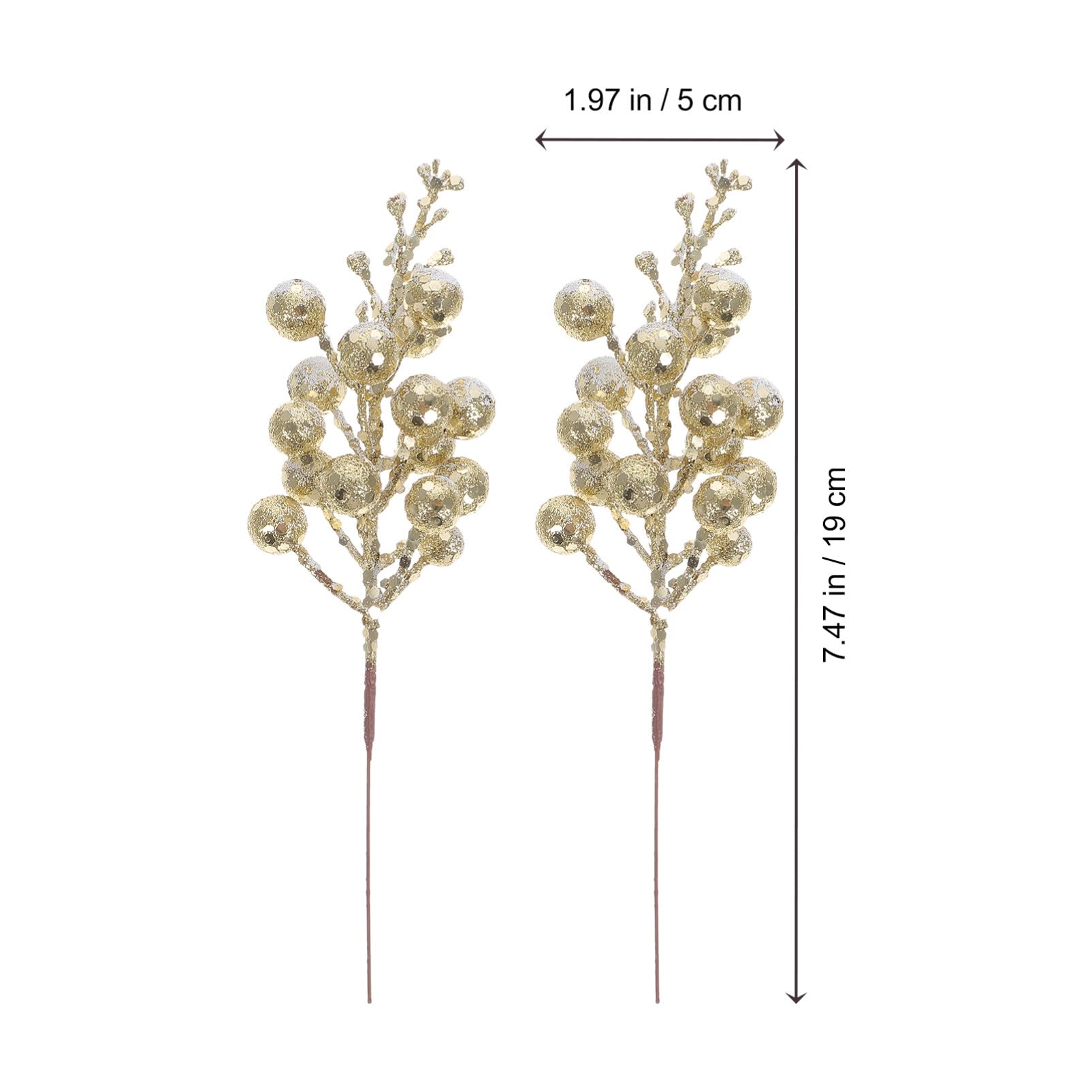10 Pezzi Bacche d'imitazione di Natale bacche di Natale plettri decorativi per alberi di Natale piante artificiali decorazioni natalizie all'aperto finto gambo di bacche autunno