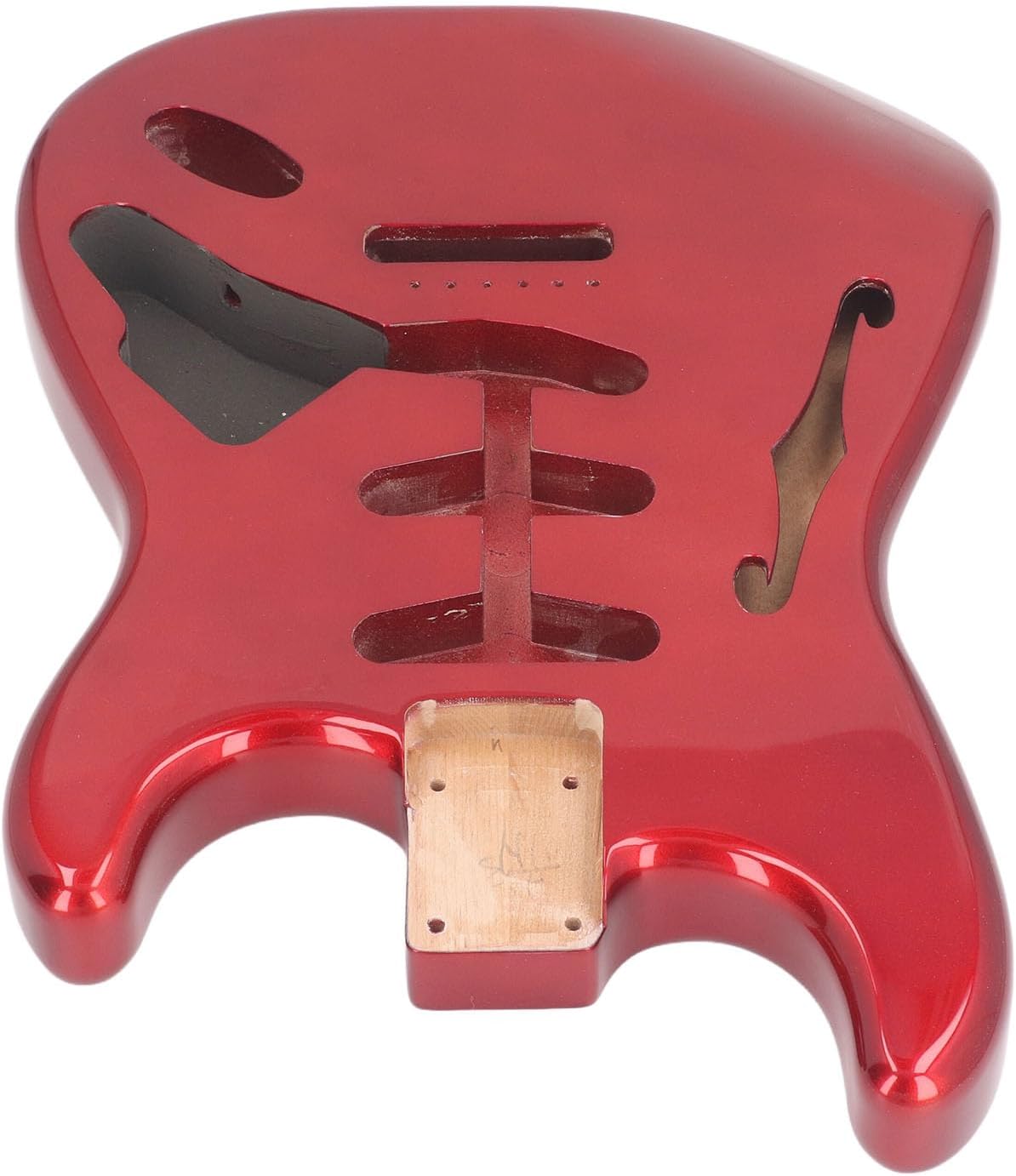 Electric Guitar Body, Solid Alder Wood Electric Guitar Body SSS Electric Guitar Body High Gloss Finish Guitar Body for ST (GSB12ST Red)