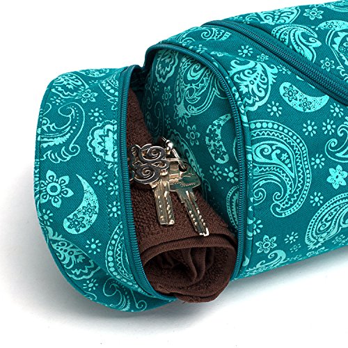 Bolsa para Tapete de Yoga Porta Mat Estampado Maharaja, 100% algodão, com bolsos e comportamentos pa