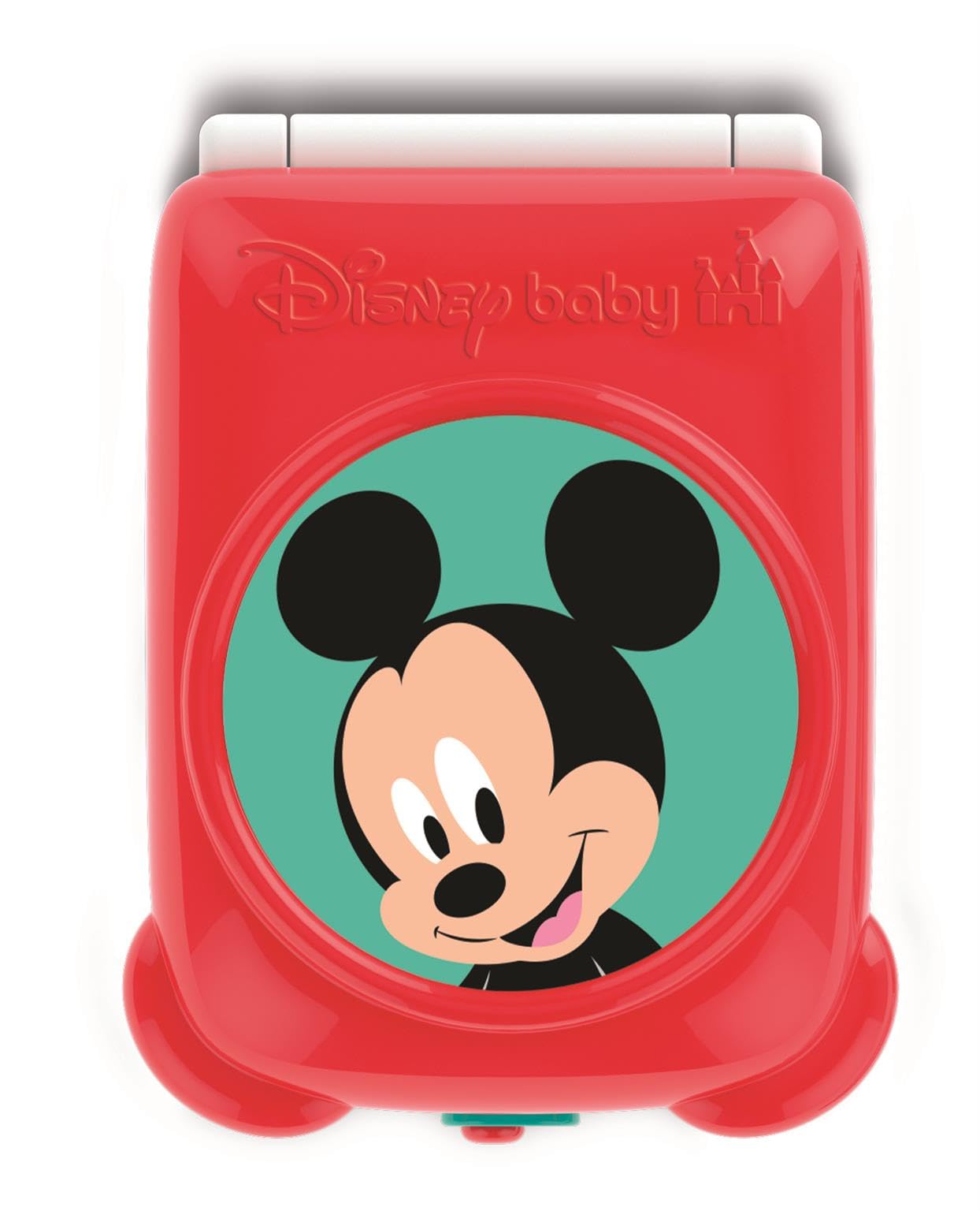 Clementoni Disney Baby - Mickey Flip Phone, Children's Phone 9-36 Months, Activity Centre with 4 Buttons to Stimulate Imitation Game with Light and Sounds, 17514