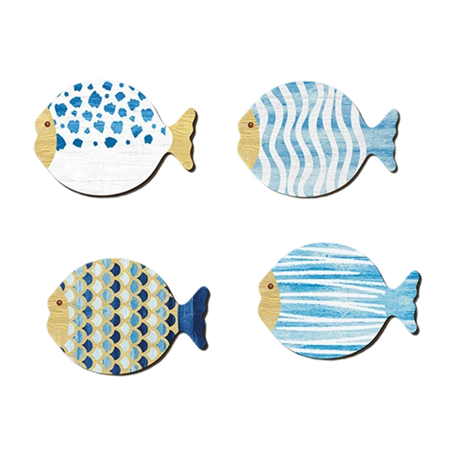 hogtnd Beach Wall Decor, Coastal Fish Sign, Ocean Themed Art Decoration, Wall Sculpture, Lake House, Hanging Decor, Wood, Nautical Coastal Art