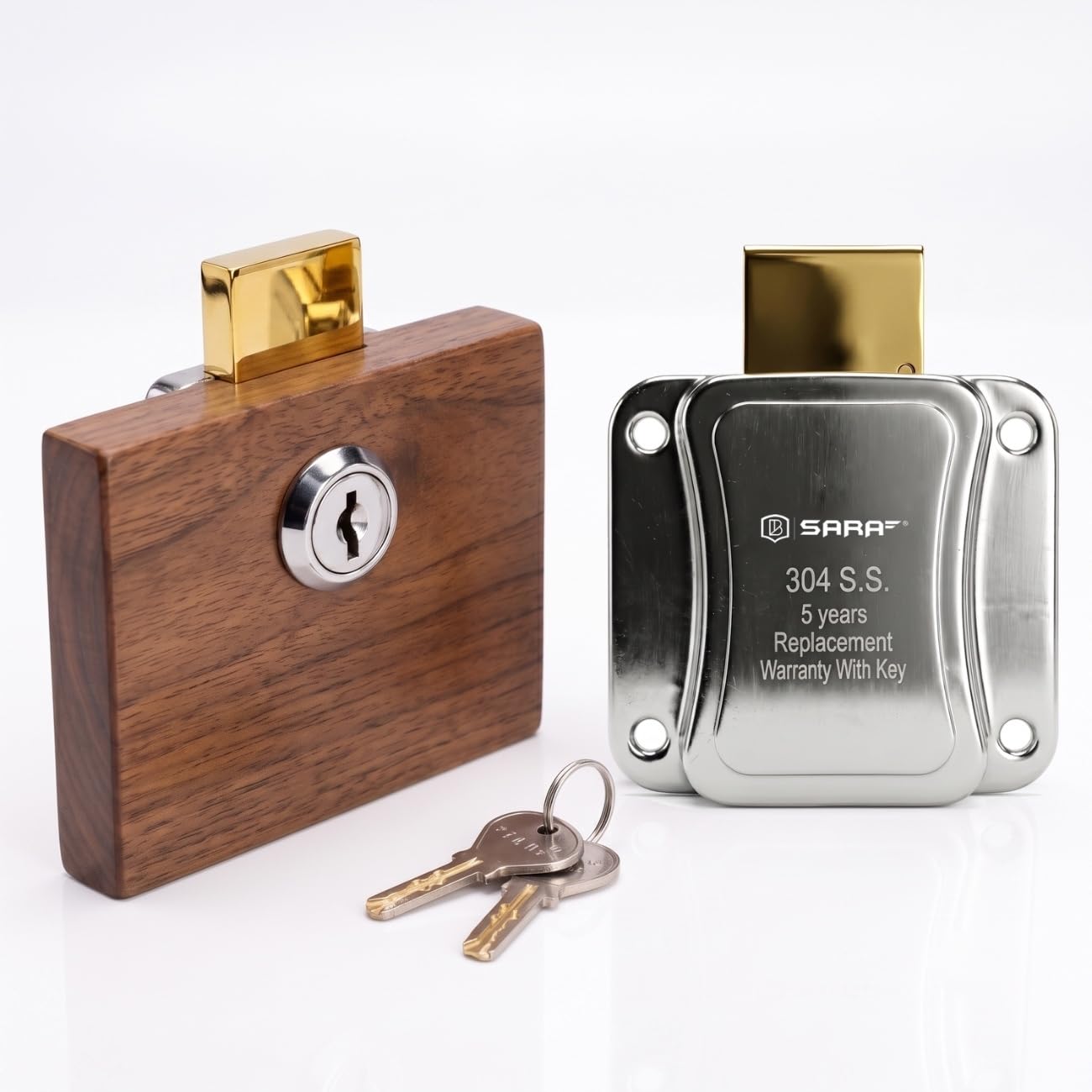 SARA Furniture Lock – Stainless Steel 25 mm Cabinet & Wardrobe Lock with 2 Keys | Heavy Duty Cupboard, Drawer Lock | SS-304 | Double Turn | Pack of 1 | 5-Year Replacement Warranty-picture-10