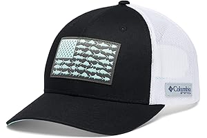 Columbia Unisex-Adult PFG Fish Flag Mesh Snap-Back Outdoor Cap