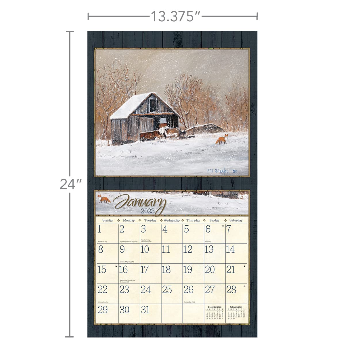 LANG Wandkalender 2023 auf dem Bauernhof
