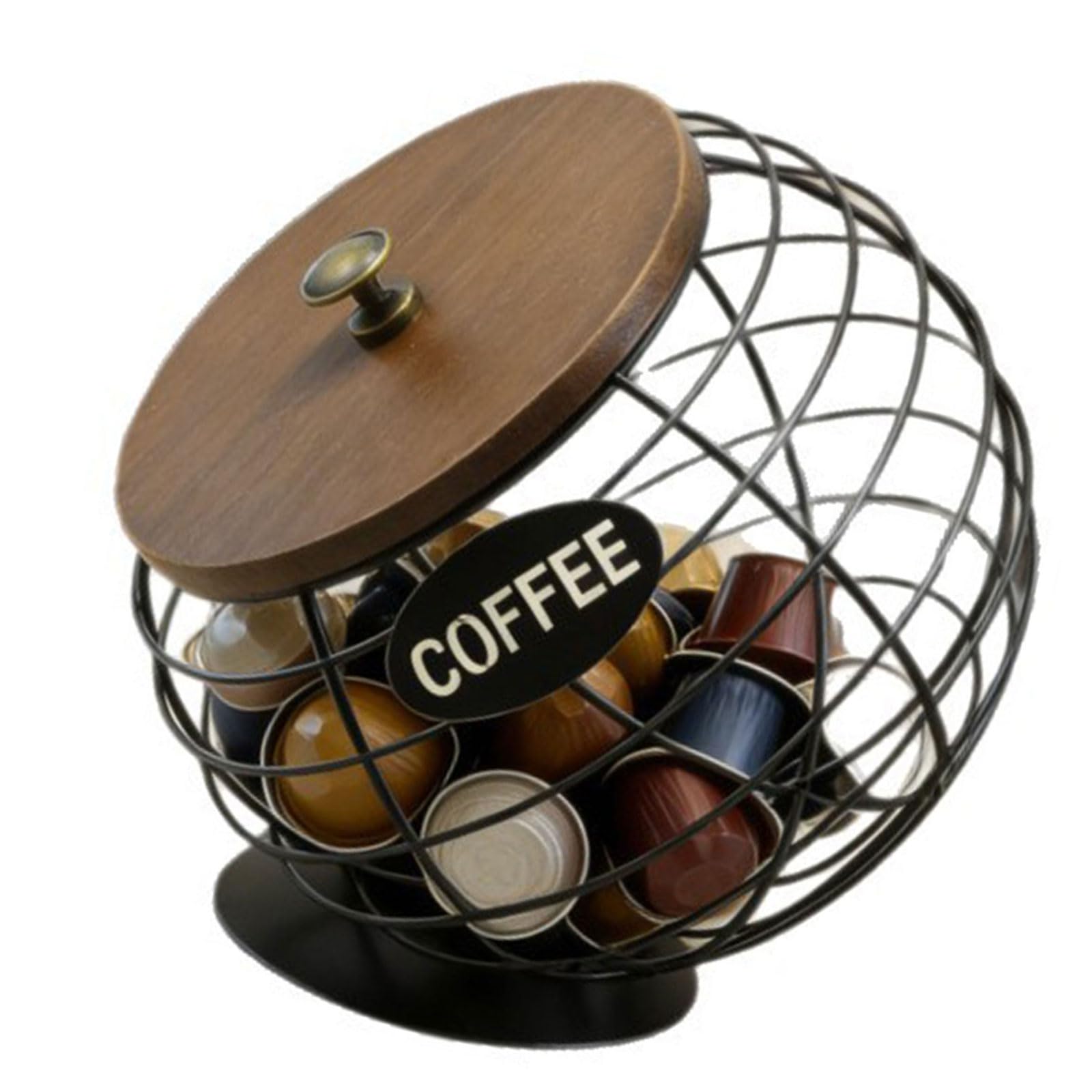 Xinsheinelry Space Efficient Iron Coffee Holder Provides Neat Storage Solution for Items in Any Setting Medication Dispenser